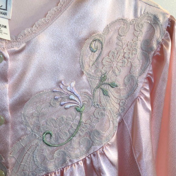 VTG Eve Stillman Lace Embroidered Nightgown size M - Picture 3 of 12